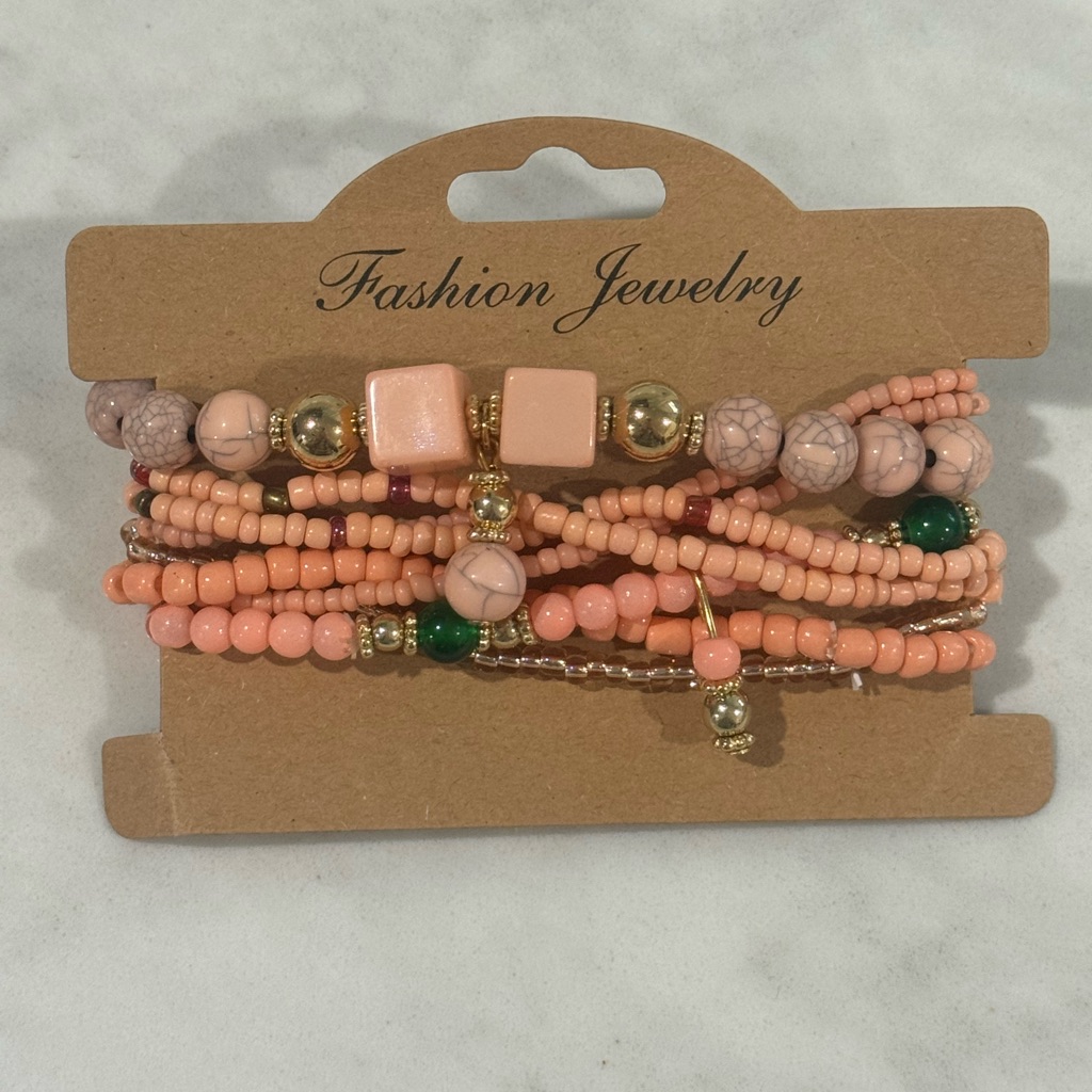 Pink Stackable Bracelet Set